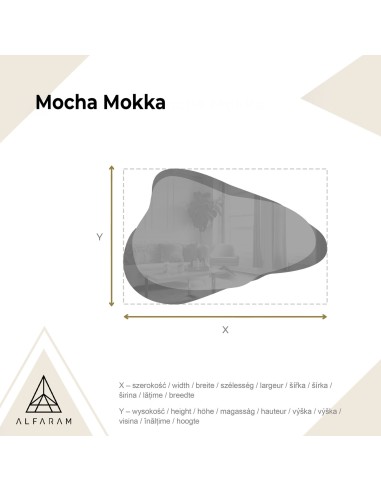 Szabálytalan tükör barna tükörlapon – MOCHA MOKKA