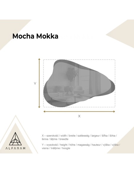 Szabálytalan tükör barna tükörlapon – MOCHA MOKKA