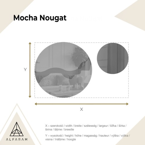 Kerek tükrök barna tükörlapon – MOCHA NOUGAT 2