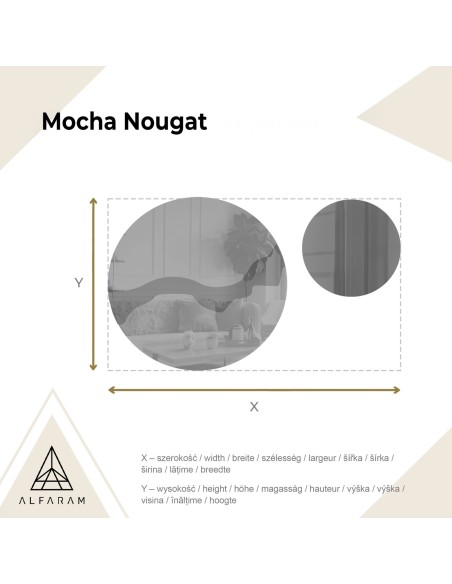 Kerek tükrök barna tükörlapon – MOCHA NOUGAT