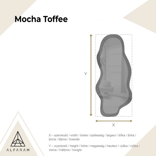 Szabálytalan tükör barna tükörlapon – MOCHA TOFFEE 2