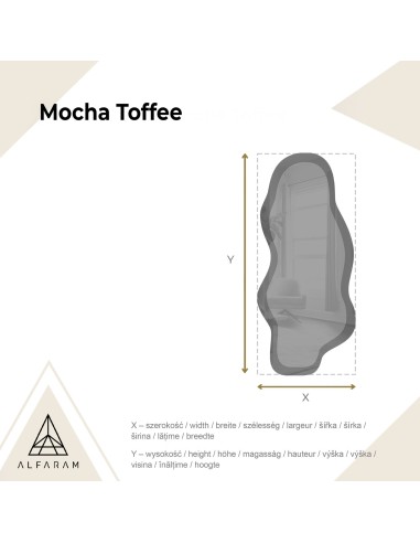 Szabálytalan tükör barna tükörlapon – MOCHA TOFFEE