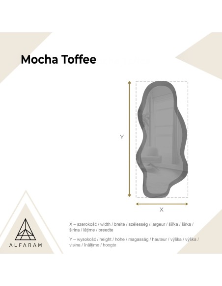 Szabálytalan tükör barna tükörlapon – MOCHA TOFFEE