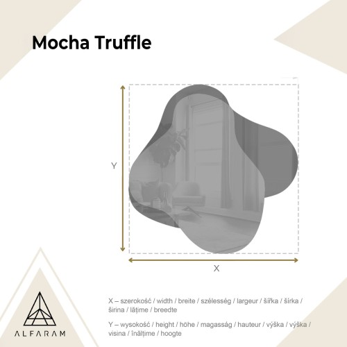 Szabálytalan tükör barna tükörlapon – MOCHA TRUFFLE 2