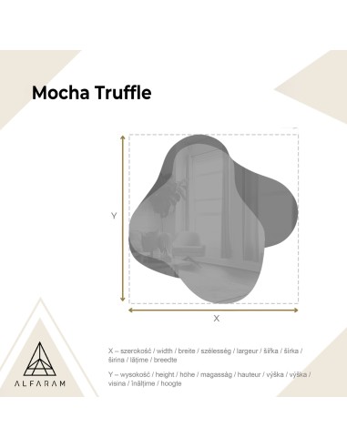 Szabálytalan tükör barna tükörlapon – MOCHA TRUFFLE