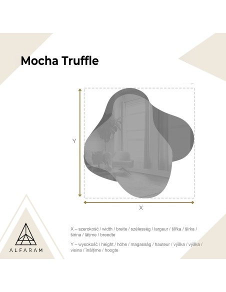 Szabálytalan tükör barna tükörlapon – MOCHA TRUFFLE