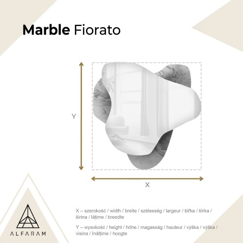 Szabálytalan tükör rózsaszín márványon – MARBLE FIORATO 2