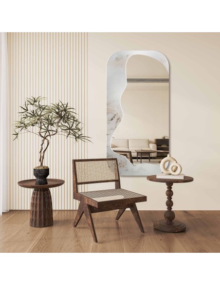 Szabálytalan tükör fehér-arany márványon – MARBLE ZARI