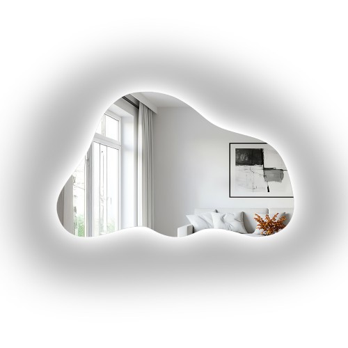 Aszimmetrikus tükör, háttérvilágításos – PEBBLE LED 2