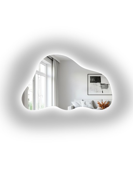 Aszimmetrikus tükör, háttérvilágításos – PEBBLE LED