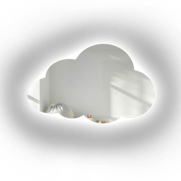 Felhő alakú tükör gyerekszobába LED világítással - CLOUD LED