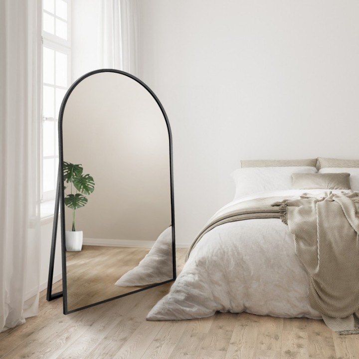 Félovális álló tükör MDF SLIM kerettel - DOMI ÁLLÓ