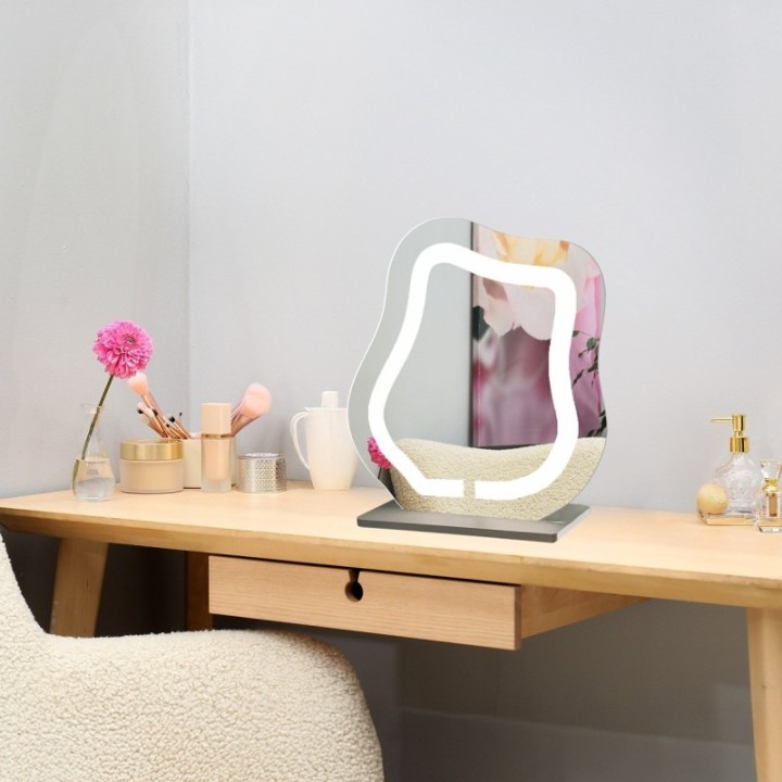 Kozmetikai tükör homokfúvott háttérvilágítással - FLOW LED PETITE