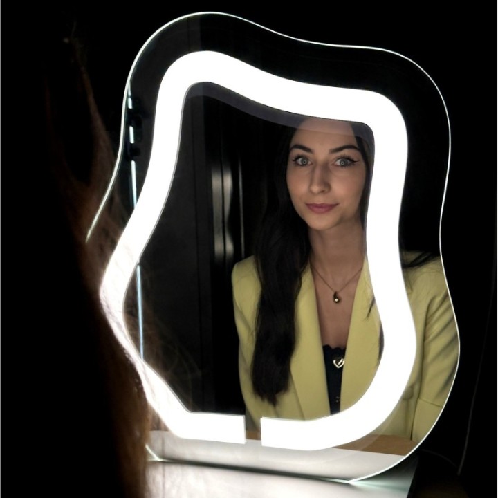 Kozmetikai tükör homokfúvott háttérvilágítással - FLOW LED PETITE