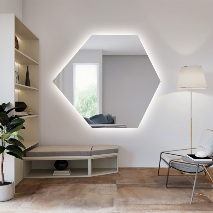 Geometriai alakú tükör világítással - GEOME LED