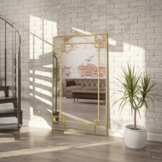Loft tükör arany mdf lécekkel - GABRIELA