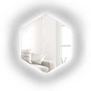 Geometriai alakú tükör világítással - HEXA LED