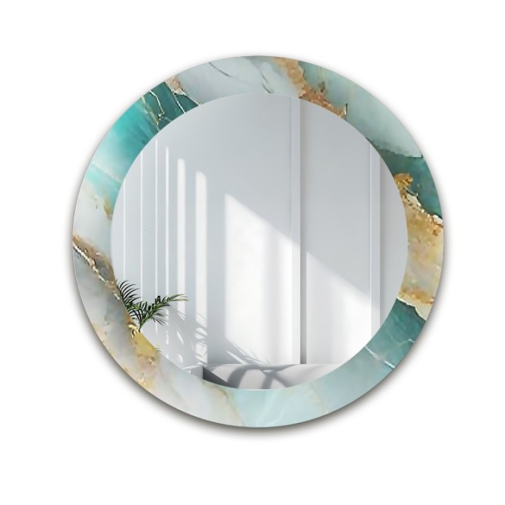 Kerek tükör zöld márványon - MARBLE BOSCARO