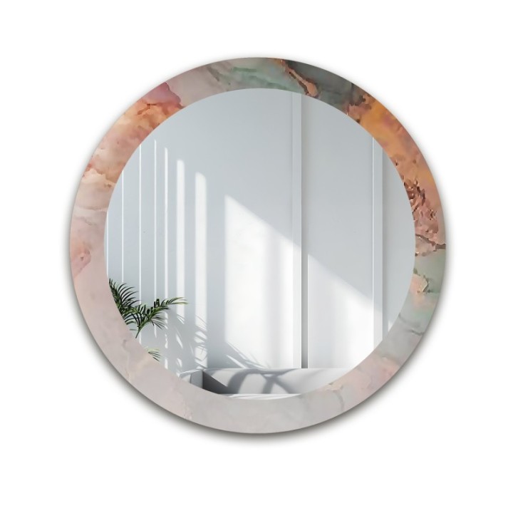 Kerek tükör pasztell márványon - MARBLE EUSTOMA