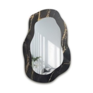 Szabálytalan tükör fekete-arany márványon - MARBLE NOCTO