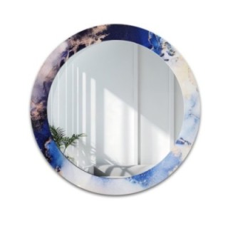 Kerek tükör kék márványon - MARBLE IRIS