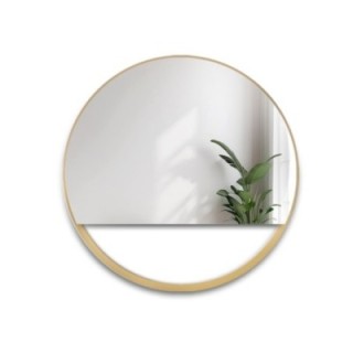Kerek tükör fekete MDF SLIM keretben, szabad térrel - OLENA