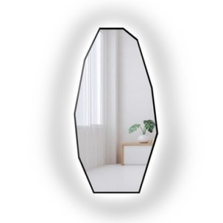 Dekoratív tükör éles, organikus formájú, megvilágított keretben - PIRIT IN LED FRAME