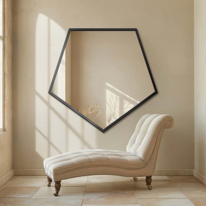 Geometriai alakú tükör keretben - PENTA KERETBEN