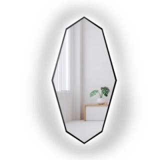 Dekoratív tükör éles, organikus formájú, megvilágított keretben - RIOLIT IN LED FRAME