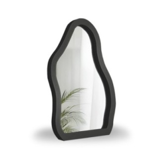 Kozmetikai tükör fekete MDF keretben - STONE PETITE