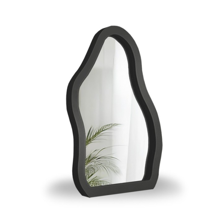 Kozmetikai tükör fekete MDF keretben - STONE PETITE