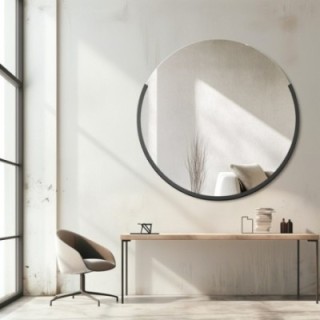 Kerek modernista tükör MDF keretben - TERA