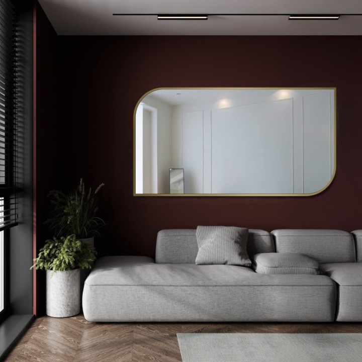 Tükör arany MDF SLIM keretben - TEARDROP