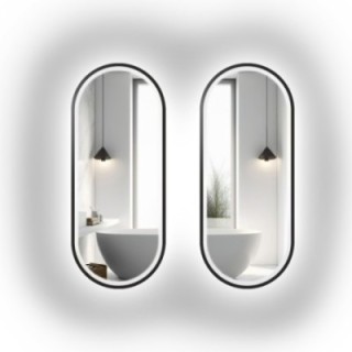 Ovális tükörkészlet mdf keretben megvilágítással - OSKAR LED KIT II