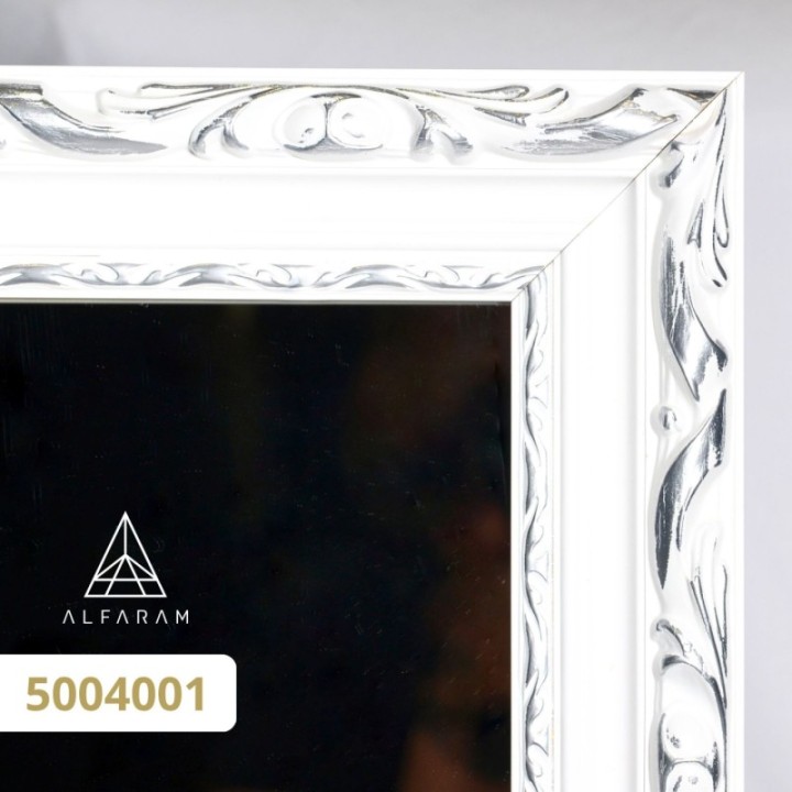Tükör fehér díszes fakeretben - 5004001