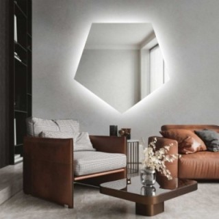 Geometriai alakú tükör világítással - PENTA LED