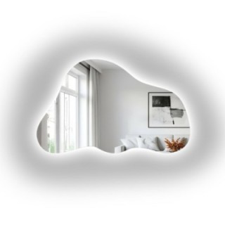 Aszimmetrikus tükör, háttérvilágításos - PEBBLE LED