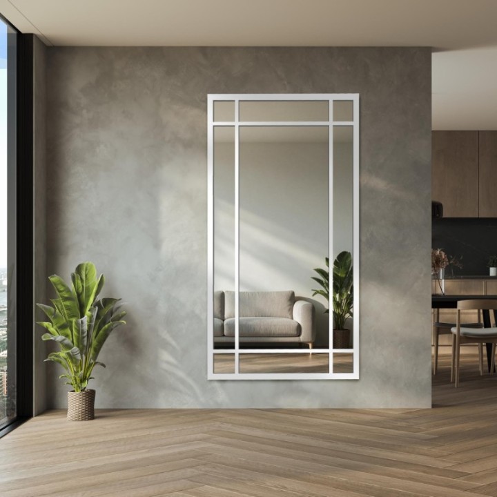 Loft tükör fehér kerettel - ALEKSANDER
