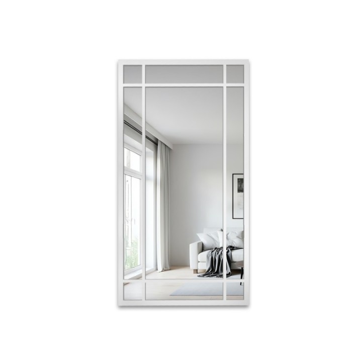 Loft tükör fehér kerettel - ALEKSANDER