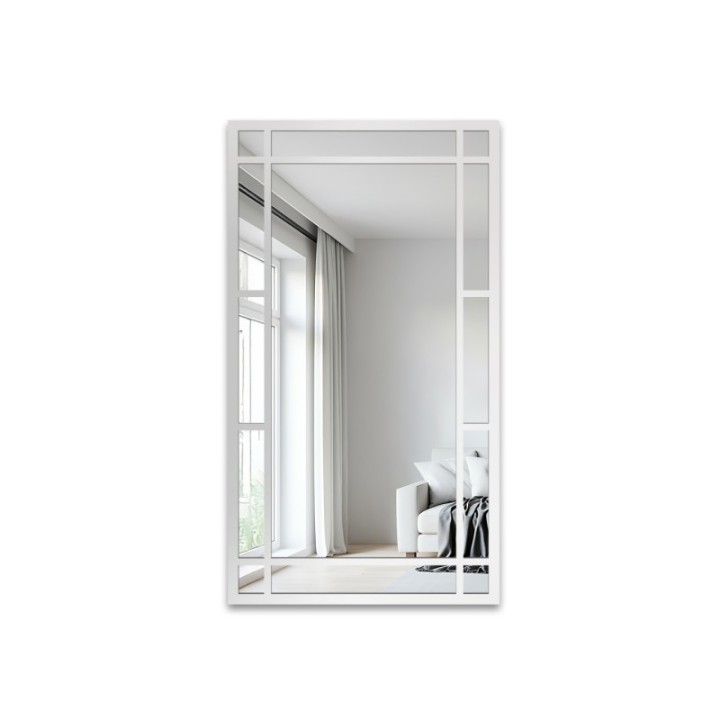 Loft tükör fehér kerettel - SET