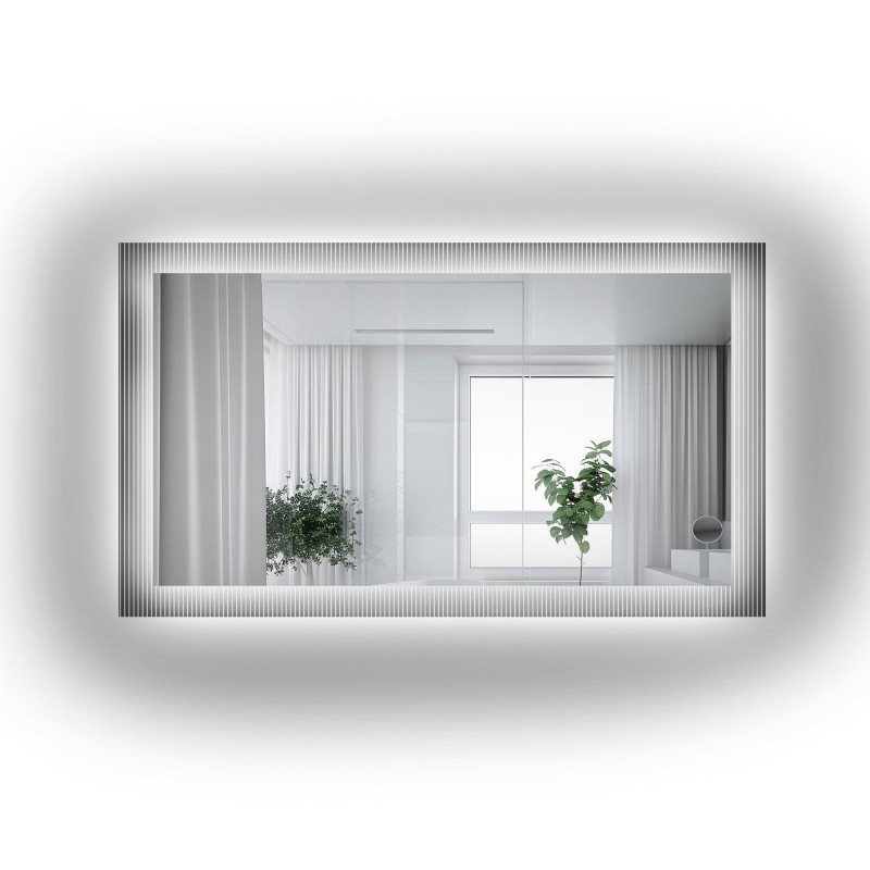 Téglalap alakú tükör katedrál üvegen Visiosun Classic LED világítással - LUXORA CLARITY LED