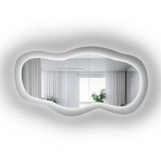 Tükör katedrál üvegen Estriado LED világítással - LUXORA GLASORI LED