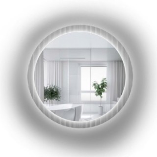 Kerek tükör katedrál üvegen Visiosun Classic LED világítással - LUXORA GLIMMER LED