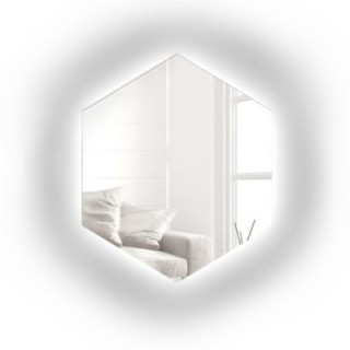 Geometriai alakú tükör világítással - HEXA LED