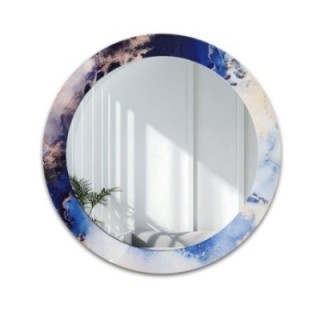 Kerek tükör kék márványon - MARBLE IRIS