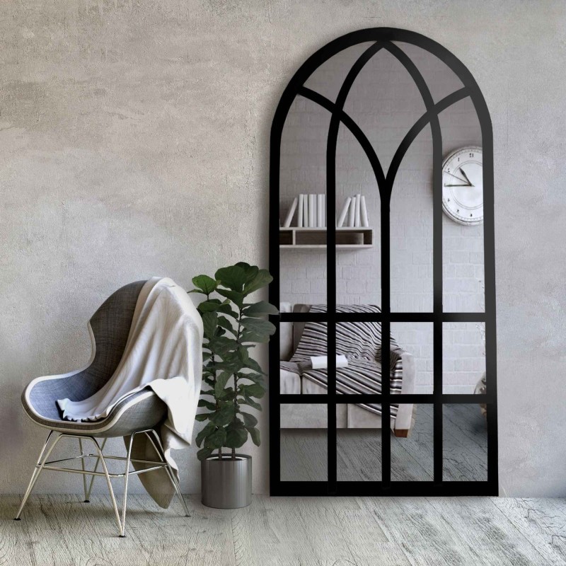 Loft ablak tükör MDF osztókkal - RAMONA - több keretszínben