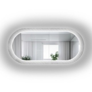 Ovális tükör katedrál üvegen Master Soft LED világítással - LUXORA VESPER LED