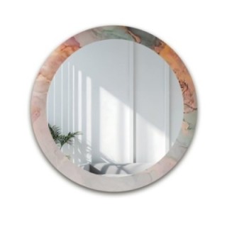 Kerek tükör pasztell márványon - MARBLE EUSTOMA
