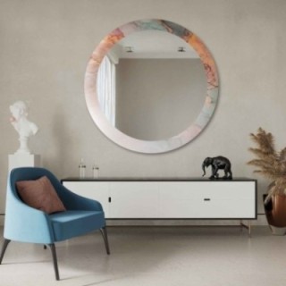 Kerek tükör pasztell márványon - MARBLE EUSTOMA