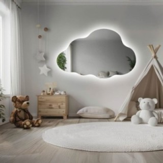Felhő alakú tükör gyerekszobába LED világítással - CLOUD LED